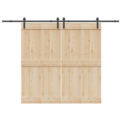 Skjutdörrsbeslag 305 cm stål svart