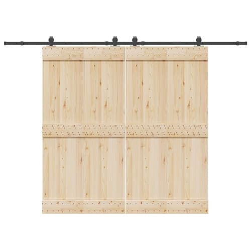 Skjutdörrsbeslag 305 cm stål svart