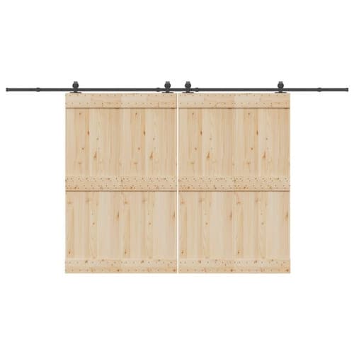 Skjutdörrsbeslag 400 cm stål svart