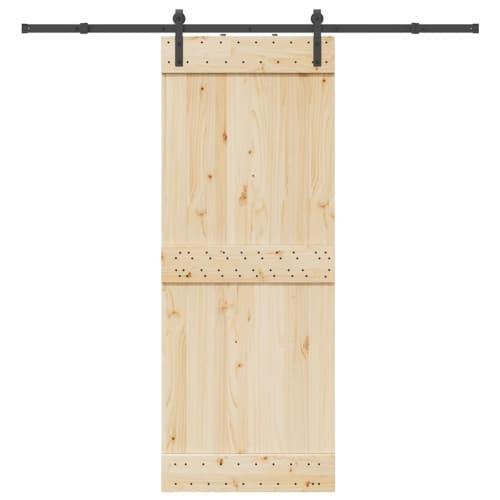 Skjutdörrsbeslag 213,5 cm stål svart