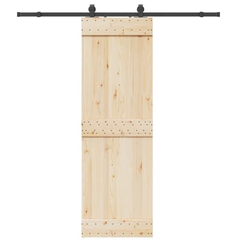 Skjutdörrsbeslag 200 cm stål svart