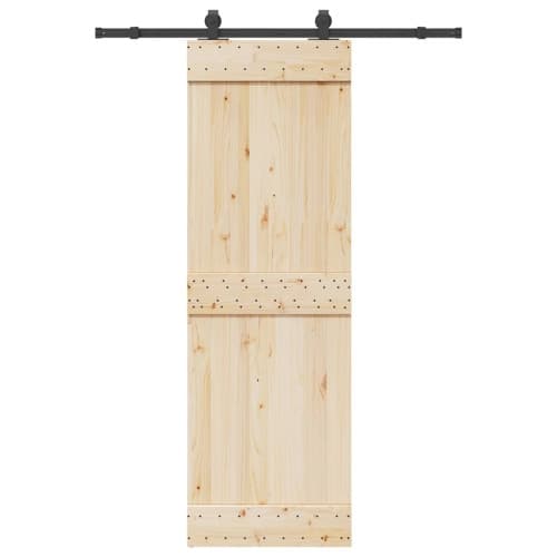 Skjutdörrsbeslag 152,5 cm stål svart