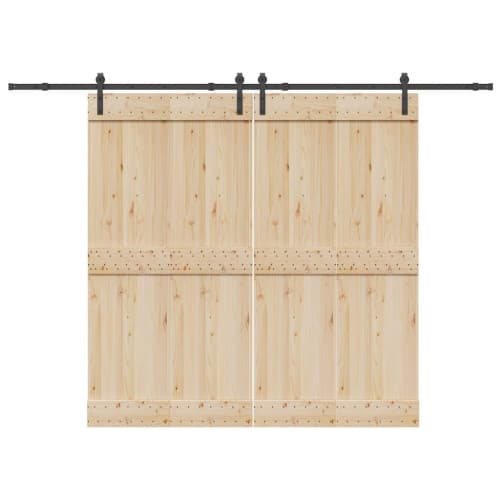 Skjutdörrsbeslag 305 cm stål svart