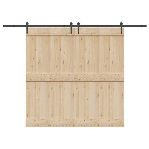 Skjutdörrsbeslag 305 cm stål svart