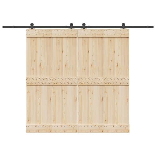 Skjutdörrsbeslag 305 cm stål svart