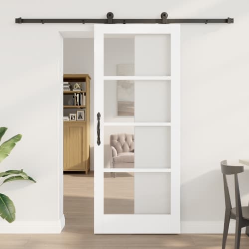 Skjutdörr med Tillbehör 'ORKDAL'Vit 83x202 cm