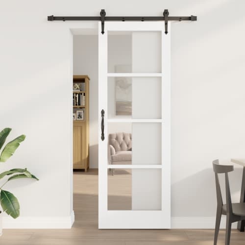 Skjutdörr med Beslagsats "ORKDAL" Vit 73,5x211 cm
