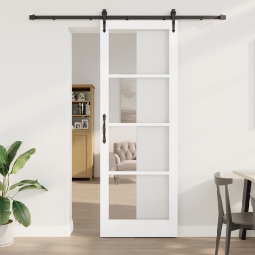 Skjutdörr med Tillbehörsset 'ORKDAL'Vit 83x232 cm