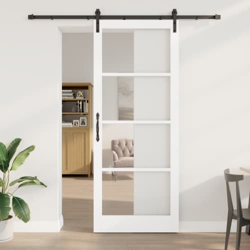 Skjutdörr med hängsats 'ORKDAL'Vit 93x232 cm