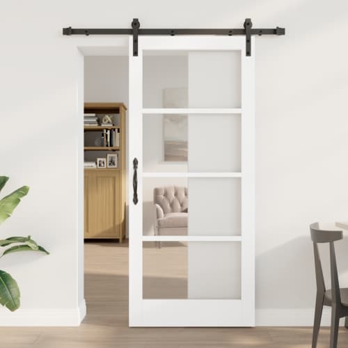 Skjutdörr med hårdvarusats 'ORKDAL'Vit 86x198.5 cm