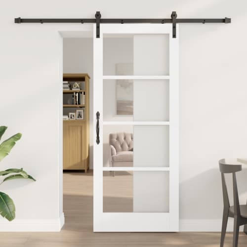 Skjutdörr med hårdvaruset 'ORKDAL'Vit 83x202 cm