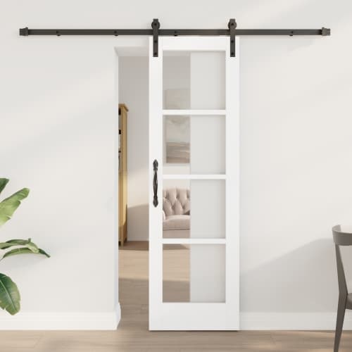 Skjutdörr med Beslagset 'ORKDAL'Vit 61x198.5 cm