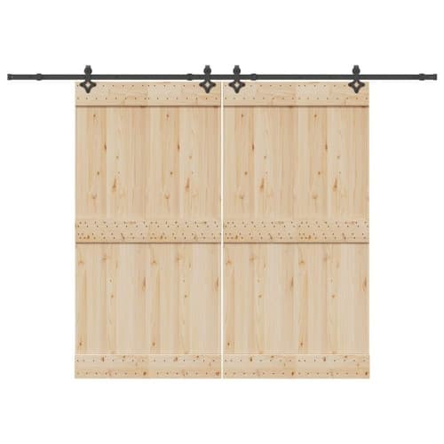 Skjutdörrsbeslag 305 cm stål svart