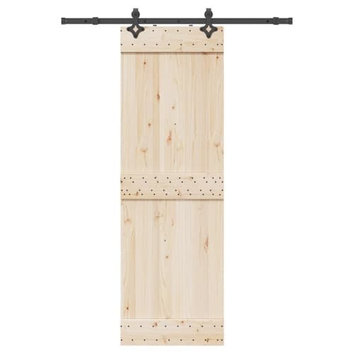 Skjutdörrsbeslag 152,5 cm stål svart