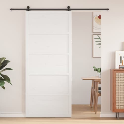 Ladydörr Vit 80x208 cm Solitt Trä Furu