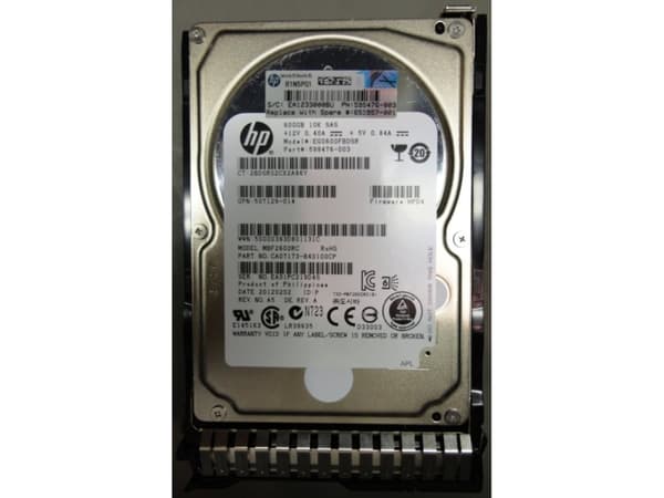 HPE Dual Port Enterprise - Hårddisk - 600 GB - 2,5" SFF - 10000 rpm - med HP SmartDrive-hölje