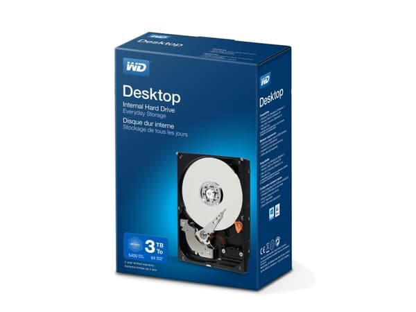 WD Desktop Everyday WDBH2D0030HNC - Hårddisk - 3 TB - intern - 3,5" - SATA 6Gb/s - buffert: 64 MB