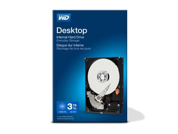 WD Desktop Everyday WDBH2D0030HNC - Hårddisk - 3 TB - intern - 3,5" - SATA 6Gb/s - buffert: 64 MB