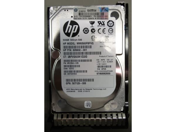 HPE Dual Port Midline - Hårddisk - 500 GB - intern - 2,5" SFF - SAS 6Gb/s - 7200 rpm - med HP SmartDrive-hölje