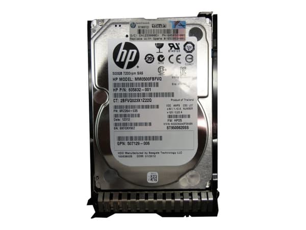 HPE Dual Port Midline - Hårddisk - 500 GB - intern - 2,5" SFF - SAS 6Gb/s - 7200 rpm - med HP SmartDrive-hölje