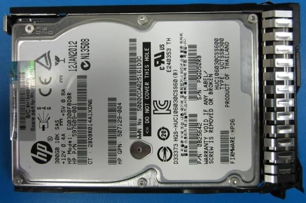 HPE Dual Port Enterprise - Hårddisk - 300 GB - 2,5" SFF - 10000 rpm - med HP SmartDrive-hölje