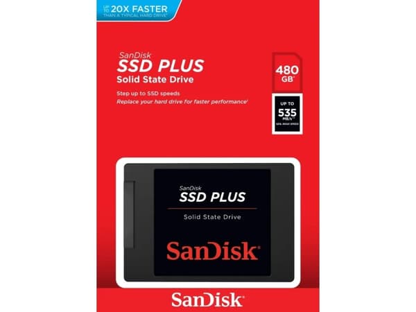SanDisk SSD PLUS - SSD - 480 GB - inbyggd - 2.5" - SATA 6Gb/s