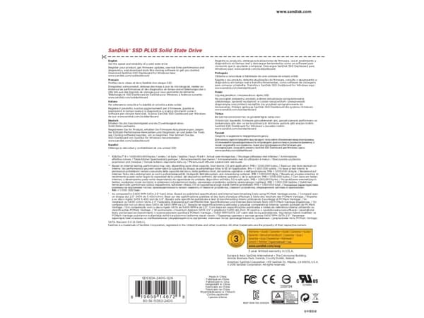 SanDisk SSD PLUS - SSD - 240 GB - intern - 2.5" - SATA 6Gb/s