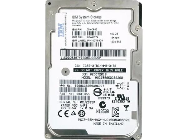 Lenovo 600GB 15K 2.5", 2.5", 600 GB, 15000 RPM
