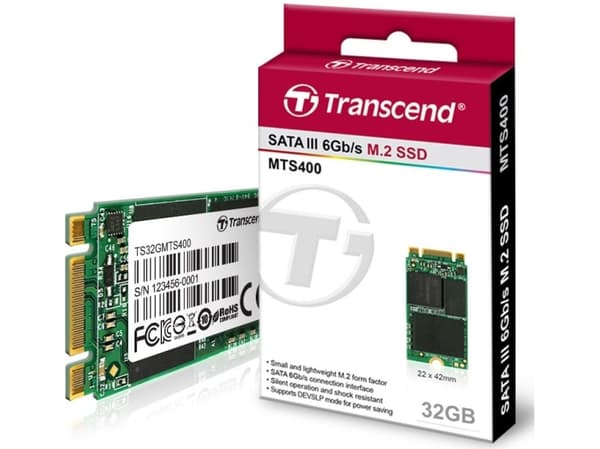 Transcend MTS400 - SSD - 32 GB - inbyggd - M.2 2242 - SATA 6Gb/s