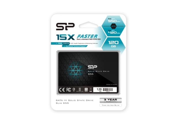 SILICON POWER Slim S55 - SSD - 120 GB - intern - 2.5" - SATA 6Gb/s