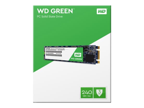 WD Green PC SSD WDS240G1G0B - SSD - 240 GB - intern - M.2 2280 - SATA 6Gb/s