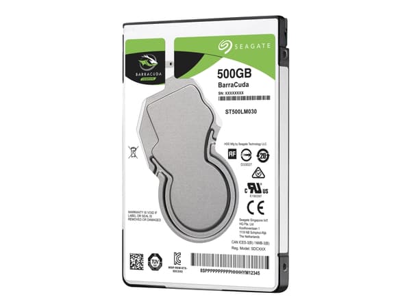 Seagate Guardian BarraCuda ST500LM030 - Hårddisk - 500 GB - intern - 2,5" - SATA 6Gb/s - 5400 rpm - buffert: 128 MB