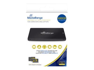MediaRange MR1003 - SSD - 480 GB - inbyggd - 2.5" - SATA 6Gb/s - svart