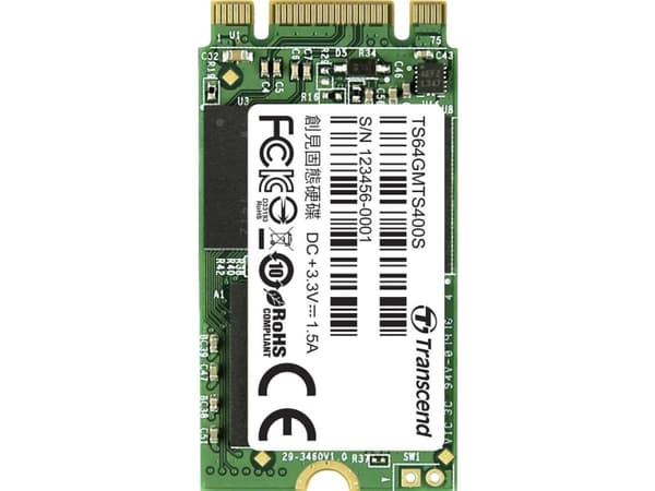 Transcend MTS400 - SSD - 64 GB - inbyggd - M.2 2242 - SATA 6Gb/s