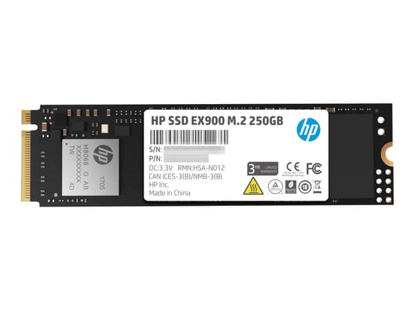 HP EX900 - SSD - 250 GB - inbyggd - M.2 2280 - PCIe 3.0 x4 (NVMe)