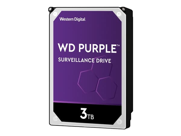 WD Purple WD30PURZ - Hårddisk - 3 TB - intern - 3,5" - SATA 6Gb/s - 5400 rpm - buffert: 64 MB