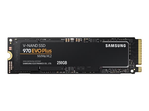 Samsung 970 EVO Plus MZ-V7S250BW - SSD - kryptert - 250 GB - intern - M.2 2280 - PCIe 3.0 x4 (NVMe) - buffer: 512 MB - 256-bit AES - TCG Opal Encrypt