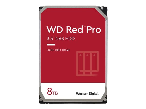 WD Red Pro WD8003FFBX - Hårddisk - 8 TB - intern - 3,5" - SATA 6Gb/s - 7200 rpm - buffert: 256 MB