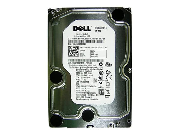 Dell - Harddisk - 1 TB - intern - 3.5" - 7200 rpm - oppusset - for PowerEdge R210, R310, R515, R710, T110, T410, T610, T710; Precision T3500, T5500