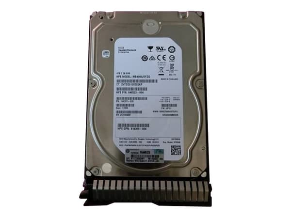 HPE Dual Port - Harddisk - 4 TB - hot-swap - 3.5" LFF - SAS 12Gb/s - 7200 rpm - med HPE Smart Carrier