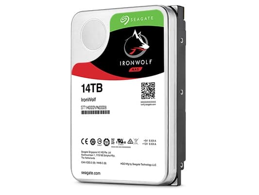 Seagate IronWolf ST12000VN0008 - Hårddisk - 12 TB - intern - 3,5" - SATA 6Gb/s - 7200 rpm - buffert: 256 MB