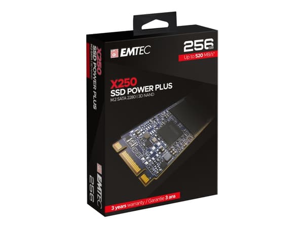 EMTEC SSD Power Plus X250 - SSD - 256 GB - inbyggd - M.2 2280 - SATA 6Gb/s