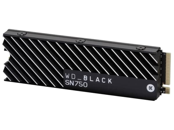 WD Black SN750 NVMe SSD WDBGMP0010BNC - SSD - 1 TB - inbyggd - M.2 2280 - PCIe 3.0 x4 (NVMe) - integrerad kylfläns