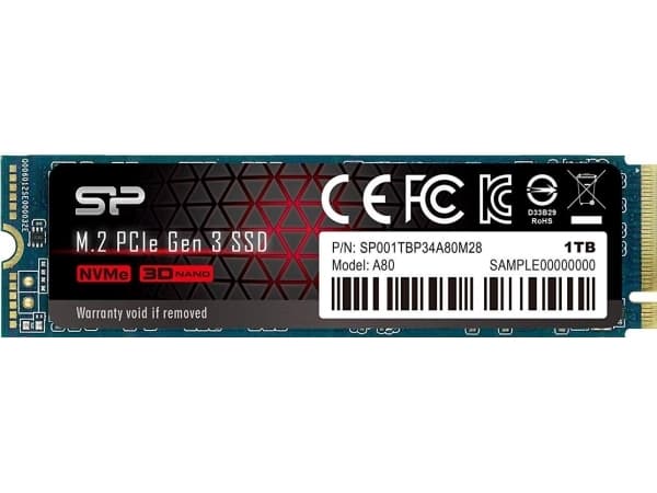 SILICON POWER P34A80 - SSD - 1 TB - intern - M.2 2280 - PCIe 3.0 x4 (NVMe)