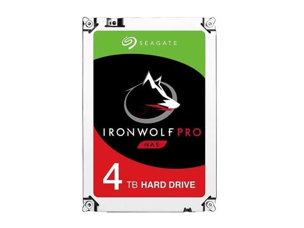 Seagate IronWolf Pro ST4000NE001 - Harddisk - 4 TB - intern - 3.5" - SATA 6Gb/s - 7200 rpm - buffer: 256 MB - med 2-års Rescue Data Recovery Service