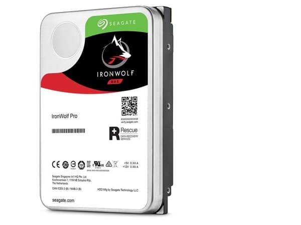Seagate IronWolf Pro ST4000NE001 - Harddisk - 4 TB - intern - 3.5" - SATA 6Gb/s - 7200 rpm - buffer: 256 MB - med 2-års Rescue Data Recovery Service