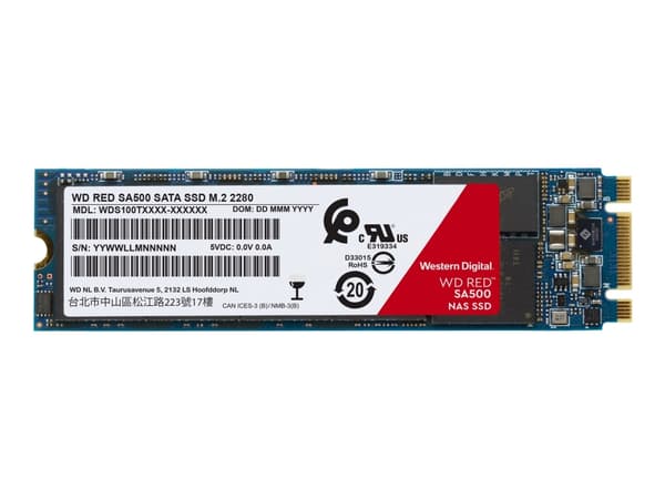 WD Red SA500 WDS500G1R0B - SSD - 500 GB - intern - M.2 2280 - SATA 6Gb/s