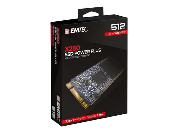EMTEC SSD Power Plus X250 - SSD - 512 GB - intern - M.2 2280 - SATA 6Gb/s