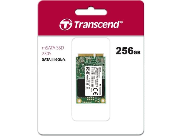 Transcend 230S, 256 GB, mSATA, 530 MB/s, 6 Gbit/s