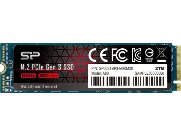 Silicon Power P34A80, 2000 GB, M.2, 3400 MB/s